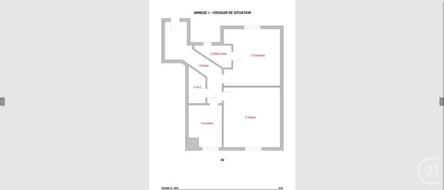 Appartement F2 à louer - 2 pièces - 28.93 m2 - PARIS - 75017 - ILE-DE-FRANCE - Century 21 Olympierre